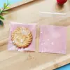 Saco de embalagem para assados biscoitos doce floco de neve crocante pequena sacola de presente sabonete artesanal transparente saco autoadesivo 7*7