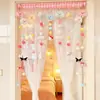 Cortina de porta para quarto feminino estilo novo, não requer furadeira, cortina decorativa suspensa para quarto de criança, meia cortina divisória para privacidade