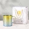 Taza Nueva de Titanio Puro con Degradado de Alto Valor de Color Taza de Café para Camping al Aire Libre con Asa Taza Doméstica de Alta Gama