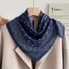 Lenço de seda verde, lenço quadrado pequeno para mulheres, lenço de pescoço artístico estilo japonês vintage, lenço de cabeça de algodão e linho moderno estilo hip-hop de rua, lenço para homens
