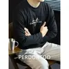 Camiseta de Algodón Cloudtouch Modal con Sensación de Nube para Hombre, Estampado 3D de Transferencia Térmica de Alta Gama, Manga Larga, Nuevo Modelo 2026, Cuello Redondo, Adecuada para Ir al Trabajo.