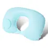 Almohada Inflable en Forma de U de Seda de Leche Portátil para Viaje Almohada para Cuello de Evento Festival Logo Personalizado Almohada Inflable para Coche y Avión