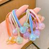 Cuerda Larga Estilo Coreano Cuerda para el Cabello Accesorios para el Cabello de Celebridad Cibernética Doble para Niños Cuerda para el Cabello de Amor Estrella de Cinco Puntas Goma Elástica para Bebé Anillos para el Cabello Alta Elasticidad