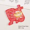 Acessórios de Acrílico Desenho Animado DIY Joias Placa de Palavra Festiva Grampo de Cabelo com Cola de Creme Capa de Celular Fivela de Sapato Chaveiro Pingente