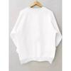 Sudadera Blanca de Cuello Redondo y Manga Larga con Estampado de Cerezas, Oversize, Otoño Europeo y Americano para Mujer, Casual, Sencilla, Holgada y Versátil