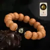 Pulsera de Cuentas con Cabeza de Mono del Zodiaco para Hombres, Cuentas Originales de Nogal de Alta Calidad, Cuentas de Oración Budista, Venta al por Mayor