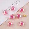 Cuentas de Estrella de Cinco Puntas de Color Interno Transparente de 14 mm, Cuentas Acrílicas, Pulseras Hechas a Mano, Collares, Accesorios para el Cabello, Accesorios de Joyería