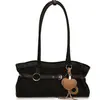 Bolso de hombro nuevo y elegante de ante 2026 con gran capacidad bajo el brazo y colgante exquisito, uso diario sencillo para mujeres en otoño