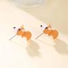 Pendientes de dinosaurio lindos de estación independiente versión coreana de pendientes cocodrilo metal lindo mini animal fabricantes de joyería venta al por mayor