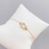 Pulsera de Herradura del Mismo Estilo Transmitida en Vivo para Mujer, Micro-Incrustada con Diamantes, Moderna, Sencilla, Joyería Versátil, Venta al Por Mayor de Fábrica, Moda Geométrica