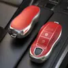 Adequado para Estojo de Chave Porsche macan Cayenne Estojo de Chave 718 Pa Lamela Couro com Padrão de Areia Fina Estojo de Chave