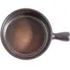 Olla Cerámica Escandinava de un Solo Mango Esmaltada de Color Tazón para Fideos Instantáneos Vajilla Olla Doméstica para Desayuno con Asa Tazón para Ensalada Tazón para Fideos Instantáneos Tazón para Hornear