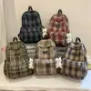 Mochila Escolar para Chicas de Secundaria, Mochila a Cuadros de Gran Capacidad, Moderna y Elegante, Mochila a Cuadros para Chicas de Preparatoria