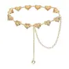 Moda Casual Retro Transfronteriza Europea y Americana Decoración Hebilla Gruesa en Forma de Corazón Cadena Metálica Cadena Fina para Cintura con Falda para Mujer