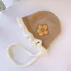 Chapéu de lã com renda para bebê outono e inverno, chapéu de pescador doce para bebê menina, chapéu de tricô com proteção para as orelhas, estilo coreano, princesa