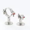 Soporte para Tubo con Base, Tubo Redondo de Acero Inoxidable 304, Abrazadera Fija para Tubo con Soporte de Chasis, Tubo para Cableado Eléctrico