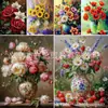 5D Nuevo DIY Pintura de Diamantes Serie Floral Taladro de Punto Punto de Cruz Pintura Decorativa Taladro Completo Pintura Decorativa Directo de Fábrica