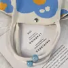 Bolsa de Hombro de Punto para Boda de Año Nuevo Patrón de Dibujos Animados Gran Capacidad Plegable Ligera Bolsa de Punto para Compras