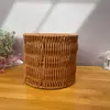 Caja de Regalo de Ratán Regalo de Acompañamiento Cesta de Flores de Mano Decoración de Ramo de Flores Cilindro Cuadrado para Niña de las Flores Tubo Cuadrado Caja de Regalo Antigua para Cumpleaños Boda