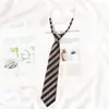Patrón jk Chica Día Perezoso-libre Marrón Retro Marrón Raya de Corbata dk Uniforme de Soltero Masculino Corbata Estilo Preppy