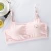 Roupa íntima para estudantes do sexo feminino em fase de desenvolvimento, algodão puro, alças ajustáveis para meninas, anti-impacto, sutiã para alunas do ensino fundamental, material 100% algodão
