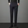 Ropa de Hombre Fengshe / Nueva Colección Primavera/Otoño 2026 Pantalones Casuales para Hombre Estilo Nápoles Corte Delgado Pierna Recta Pequeña Pantalones de Traje Pantalones Largos para Hombre