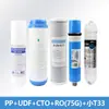 Nivel Doméstico/Bricolaje 5 10 pulgadas Algodón PP Carbón Activado Carbono Comprimido Membrana Ro Post-Carbon Juego Completo Purificador de Agua Cartucho de Filtro Universal