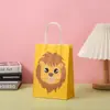 Bolsa de Papel Kraft Animal Bolsa Tote Personalizada Bolsa de Regalo de Cumpleaños Bolsa de Empaque Bolsa de Regalo de Boda al por Mayor