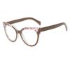 Nuevas gafas de ojo de gato con bloqueo de color transfronterizo, antiluz azul, monturas de gafas de moda retro, gafas lisas de moda, gafas lisas