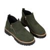 2025 Novas Botas Chelsea Curtas de Tamanho Grande para Mulheres Primavera e Outono Camurça Zíper Lateral Manga Botas Curtas para Mulheres Tendência Atacado