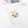Meias Femininas Fofas Japonesas de Cano Baixo Invisíveis Meias com Desenho Tridimensional de Cachorro Algodão Antiderrapante no Calcanhar