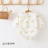 Mameluco de algodón puro Clase A para recién nacido, ropa de bebé sin costuras para primavera y otoño, pijama de capa base, traje de gateo tipo triángulo unisex para bebé