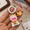 Resina Realista 3D Lindo Dibujo Animado Gato de la Suerte Figura Llavero Colgante DIY Accesorio Hecho a Mano