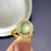 Anel de semente de uva natural gelo fluorescente prata 925 seiko cravejado pedra principal 8x 10mm pedra de uva natural