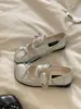 Sapatos Femininos Planos Mary Jane Novos Estilos Primavera/Verão 2026 Bico de Maçã Versátil Respirável Fivela Studded Laço