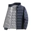 Jaqueta Puffer de Graphene Autotérmica para Homens, M-8XL, Leve, Quente de Inverno, com Penugem de Pato Branca