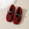 [Personalizado] C19 Zapatos de Mujer de Nueva Tendencia 2024 Estilo Invierno Forrados de Vellón para Casa y Exterior Cálidos Zapatos de Algodón Casual Puro