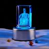 Imperador de Jade 3D personagem tridimensional gravação a laser cubo de cristal luminoso criativo varanda artesanato para casa ornamentos