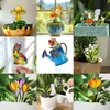 Tyu641-664 Vaso de Flor de Acrílico Decorativo Plug-In Vitral Ornamentos para Plantas Flores Artificiais