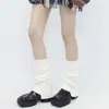 Calcetines de color liso estilo Harajuku calcetines apilados leggings cálidos cubrepiernas para botas calcetines apilados mujer pierna ancha acampanada