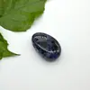 Pingente Gota d'Água Estilo Europeu e Americano Cristal Natural Ágata Pedra Bruta Oval 2,0mm Furo Lateral Colar Pingente DIY Jade