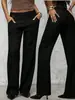 Calça Feminina Wide Leg de Cintura Alta Estilo Europeu e Americano Transfronteiriça, Calça Longa Casual Emagrecedora, Calça de Terno Amazon