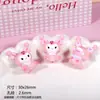 Desenho Animado 3D Bolinhas Pequenas Cor-de-Rosa Óleo Pesado Contas Pintadas à Mão Pingente para Corrente de Celular DIY Charme para Bolsa Acessórios Fofos