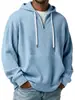 Hoodie Masculino Novo 2025 Amazon Outono e Inverno Europeu e Americano Transfronteiriço Cor Sólida Casual Moda Moletom de Manga Longa