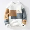 Suéter Masculino Popular para Comércio Exterior para Outono e Inverno, Suéter Grosso de Lã Imitação de Visom, Camisa Básica de Tricô Quente para Homens, Moderno