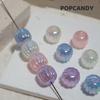 Calabaza Cuadrada Sirena Ji DIY Colgante para Coche Pulsera Pendientes Colgante para Cuello Cadena de Teléfono Móvil Accesorios para el Cabello Versátil Brillo Agujero Recto Cuentas Hechas a Mano