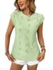 Camiseta holgada de manga corta con cuello redondo y jacquard para mujer, de Amazon, de comercio exterior europeo y americano, novedad de verano de 2025