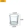 Vaso Transparente para Velas Perfumadas de Vidrio Vaso Vacío Tarro para Velas DIY Portavelas para Hogar Hotel Vidrio de Cera de Soja