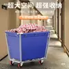 Carrito de Lavandería para Habitaciones de Hotel y Lavanderías, Carrito de Servicio de Almacenamiento con Forma de Cono de Acero Inoxidable