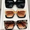 Gafas de sol cuadradas de gran tamaño con montura de moda europea y americana, personalidad, superventas transfronterizos para mujer, gafas planas versátiles de estilo casual para hombre